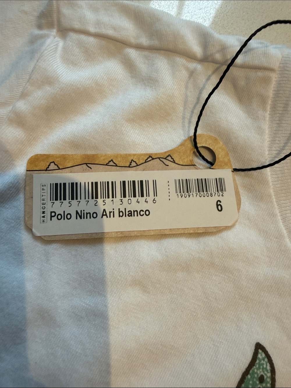 Hangertips Kids White Llama Graphic Tee - Peru Print, Size 6 - Picture 3 of 6